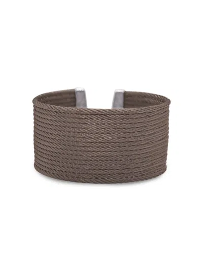Alor Women's Essential Cuffs Bronze Tone & Stainless Steel Cable Bracelet In Brown