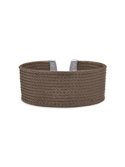 Alor Women's Essential Cuffs Bronze Tone Stainless Steel Cable Bracelet In Brown