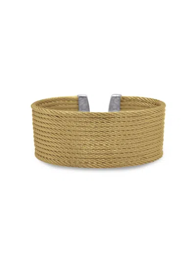 Alor Women's Essential Cuffs Goldtone Stainless Steel Cable Bracelet In Neutral