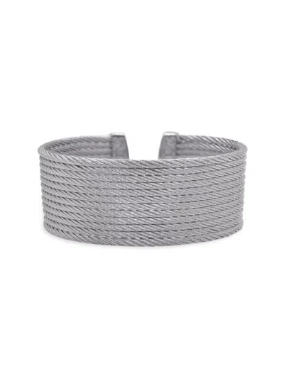Alor Women's Essential Cuffs Stainless Steel Cable Bracelet In Grey