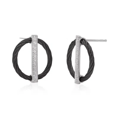 Alor Women's Full Circle Earrings In Black In Metallic