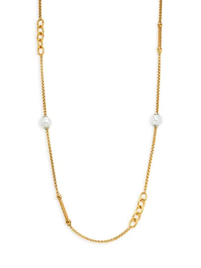 Alor Women's Goldtone Stainless Steel & 6mm Freshwater Pearl Necklace In Neutral