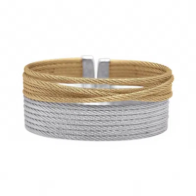 Alor Women's Openwork Cuff In Grey & Yellow In Silver