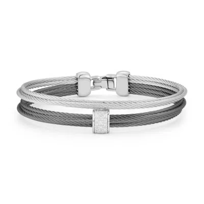 Alor Women's Petite Simple Stack Bracelet In Black & Grey In Multi