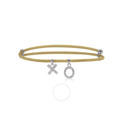 Alor Yellow Cable Expressions Of Love Xo Flex Bracelet With 18kt Gold & Diamonds