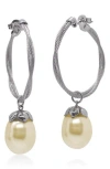 Alor South Sea Pearl Hoop Earring In Yellow In Metallic