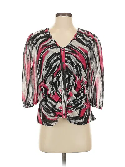 Pre-owned Alove Story A...love Story 3/4 Sleeve Blouse In Pink