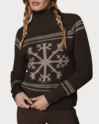 Alp N Rock Alora Mock Neck Ski Sweater In Coffee In Brown