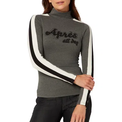 Alp N Rock Après All Day Mock Neck Top In Heather Grey