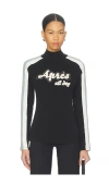 Alp N Rock Apres All Day Mockneck Sweater In Black