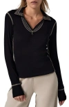 Alp N Rock Asher Embroidered Polo In Black