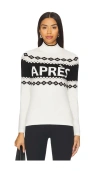 Alp N Rock Aurora Jacquard Mock Neck Sweater In Ivory