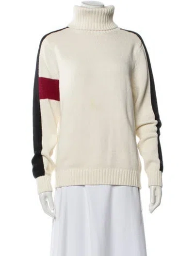 Pre-owned Alp N Rock Colorblock Pattern Turtleneck Sweater In Neutral