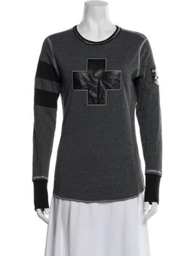 Pre-owned Alp N Rock Crew Neck Long Sleeve Top In Gray