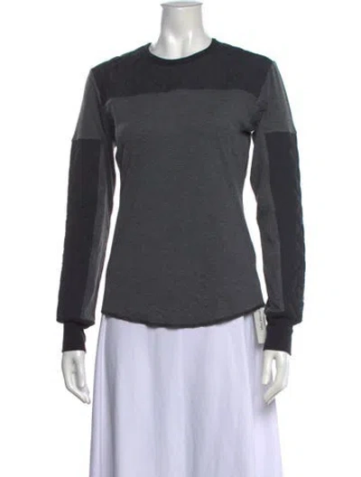 Pre-owned Alp N Rock Crew Neck Long Sleeve Top In Gray
