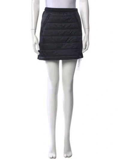 Pre-owned Alp N Rock Embroidered Accent Mini Skirt In Black