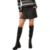 Alp N Rock Emilia Quilted Faux Leather Miniskirt In Black Faux Leather