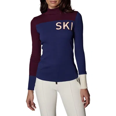Alp N Rock Fallon Mock Neck Rib Top In Multi
