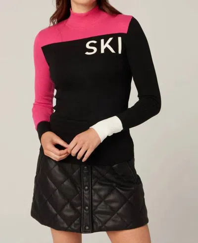 Alp N Rock Fallon Mockneck Shirt In Black/pink In Multi