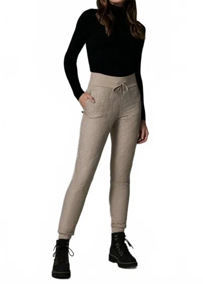 Alp N Rock Finley Quilted Jogger In Stone In Black