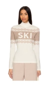 Alp N Rock Goldie Intarsia Mock Neck Sweater In Ivory