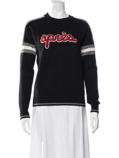 Pre-owned Alp N Rock Graphic Print Crew Neck Sweater In Black