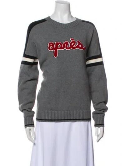 Pre-owned Alp N Rock Graphic Print Crew Neck Sweater In Blue