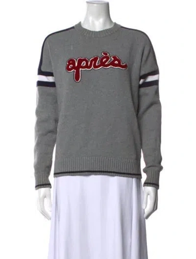 Pre-owned Alp N Rock Graphic Print Crew Neck Sweater In Grey