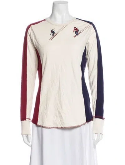 Pre-owned Alp N Rock Graphic Print Crew Neck Top W/ Tags In Neutral