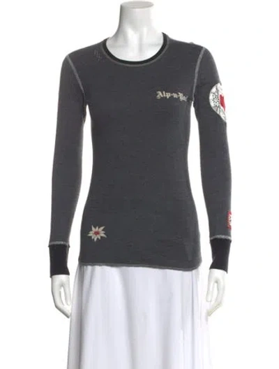 Pre-owned Alp N Rock Graphic Print Crew Neck T-shirt In Gray