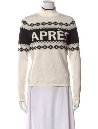 Pre-owned Alp N Rock Graphic Print Mock Neck Top W/ Tags In Neutral