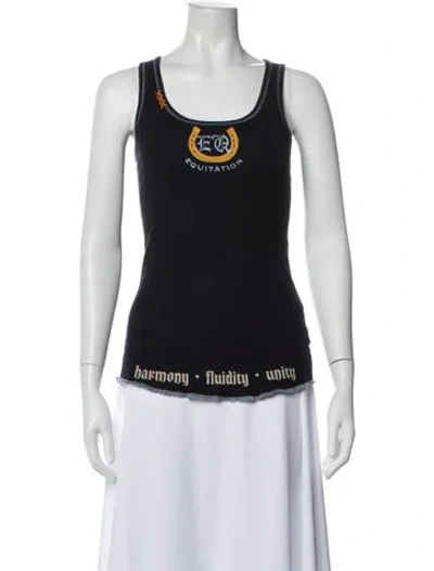 Pre-owned Alp N Rock Graphic Print Scoop Neck Top In Gray