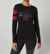 Alp N Rock Helvetica Pullover In Black/red In Multi