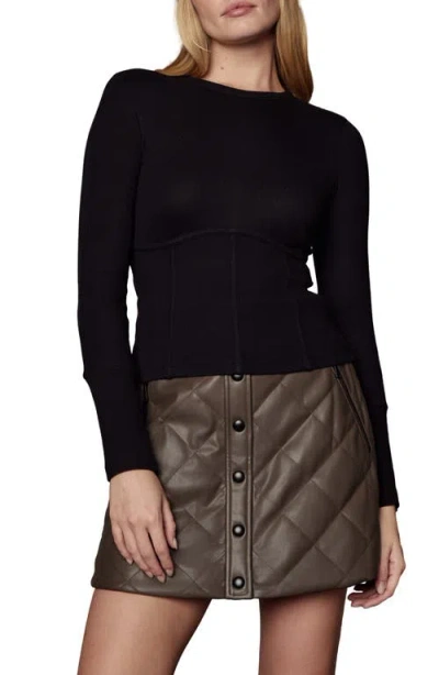 Alp N Rock Layne Seam Detail Crewneck Sweater In Black