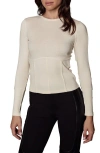 Alp N Rock Layne Seam Detail Crewneck Sweater In White