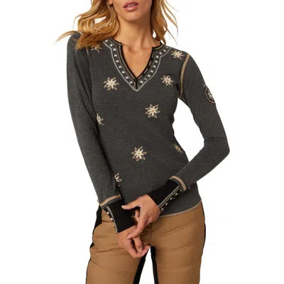 Alp N Rock Natasha Organic Cotton Blend Henley In Gray