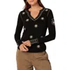 Alp N Rock Natasha Organic Cotton Blend Henley In Black