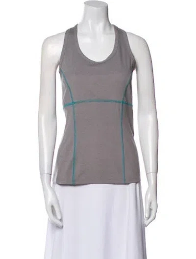 Pre-owned Alp N Rock Printed Scoop Neck Top In Gray