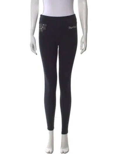 Pre-owned Alp N Rock Printed Skinny Leg Pants In Black