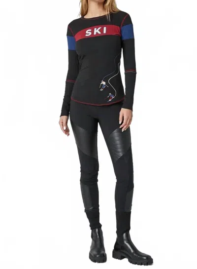 Alp N Rock Retro Après Crew Pullover In Black In Multi