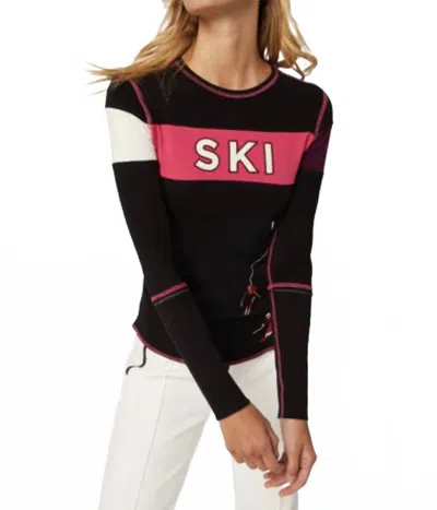 Alp N Rock Retro Apres Crewneck Shirt In Black/pink