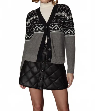 Alp N Rock Scarlette Cardigan Top In Grey In Black
