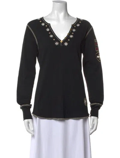 Pre-owned Alp N Rock Scoop Neck Sleeveless Top In Black