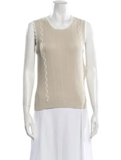 Pre-owned Alp N Rock Scoop Neck Sleeveless Top In Neutral