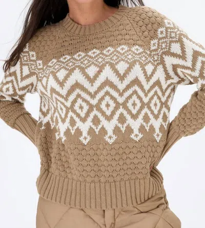 Alp N Rock Selena Ii Crew Neck Sweater In Dark Khaki In Multi