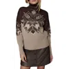 Alp N Rock Snowflake Ellis Organic Cotton Blend Turtleneck Sweater In Brown