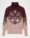 Alp N Rock Snowflake Ellis Turtleneck Sweater In Pink