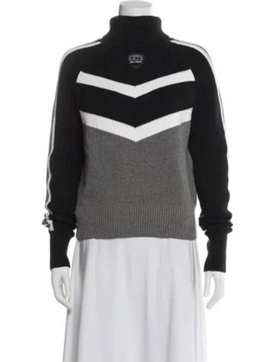 Pre-owned Alp N Rock Striped Turtleneck Sweater In Blue
