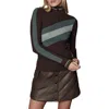 Alp N Rock Tanya Half Zip Turtleneck Sweater In Brown