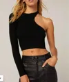 Alp N Rock Tashin Asymetric Sweater In Black In Black